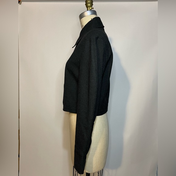 Zara cropped shirt jacket in Charcoal - Picture 7 of 8